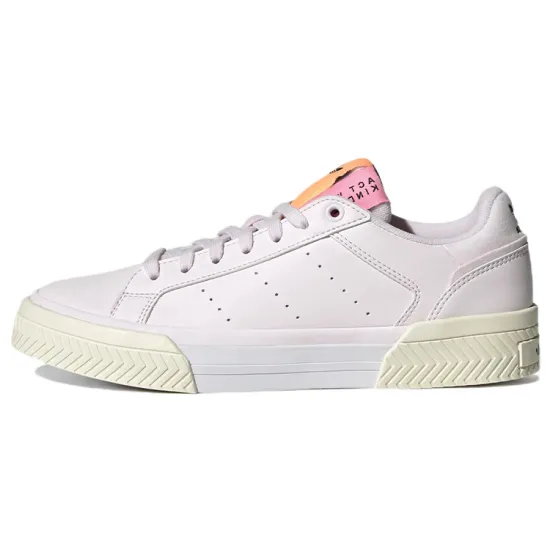 Adidas Originals Court Tourino Skateboard Shoes Women's Low-top Pink/Yellow
