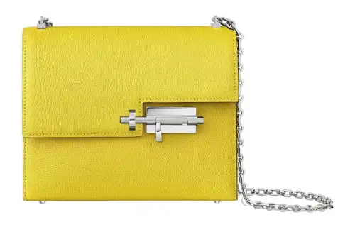 HERMES Verrou Calfskin Crossbody Bags Mini Women's 9N Citron Lemon