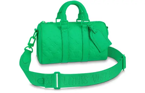 LOUIS VUITTON Keepall Bandouliere 25 Monogram Embossed Minty Green