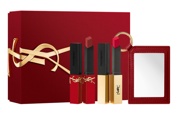 YSL, lipstick, makeup primer, set, matte gift box, long-term effect, Birthday gift