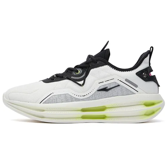 Erke Running Shoes Men Low-Top Ivory/Sprout Green