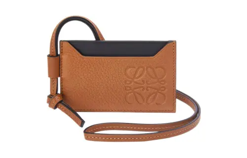 LOEWE Cow Leather Card Holder Men's Brown