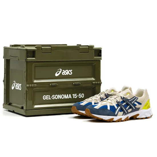 Asics Gel-Sonoma 15-50 Running Shoes Men Low-top Rice/gray/blue/yellow
