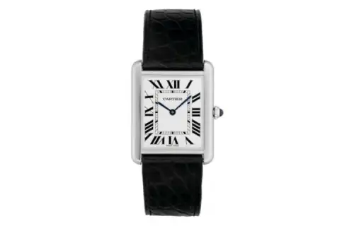 CARTIER TANK DE Quartz Movement Men's Watch 34.8*27.4mm White Dial