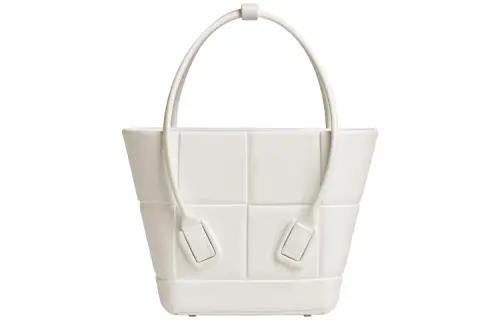Bottega Veneta ARCO Rubber Tote Bag, Shopping Bag, Handbag Mini Women's Chalk White