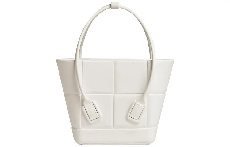 Bottega Veneta ARCO Rubber Tote Bag, Shopping Bag, Handbag Mini Women's Chalk White