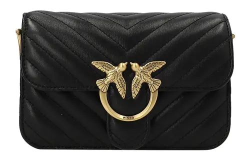 PINKO Leather Crossbody Bags Large Women's Black