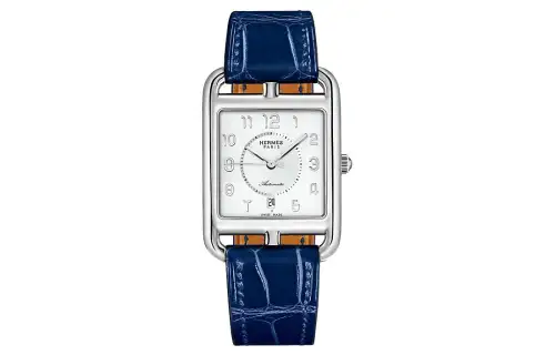 HERMES Cape Cod Collection Wrist Watches Quartz Movement Crocodile Leather Strap White Dial Women's Watch W044266WW00