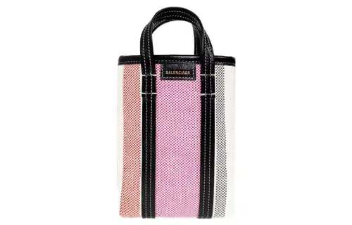 Balenciaga Barbes Lambskin Trim Cell Phone Pouch Handbag Women's Multicolor