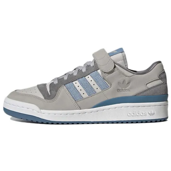 Adidas Originals FORUM Skateboard Shoes Unisex Low-top Gray/White/Blue