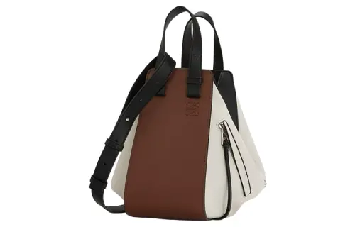 LOEWE Hammock Calfskin Hammock Bag, Portable Crossbody Bag, Shoulder Bag Small Women's Black/Tan