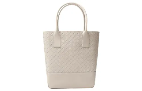 Bottega Veneta Leather Woven Bag Handbag Men's Ecru
