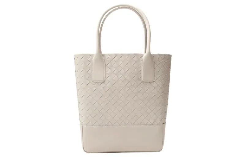 Bottega Veneta Leather Woven Bag Handbag Men's Ecru