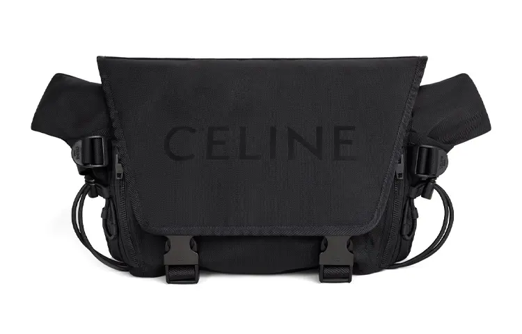 CELINE Nylon Crossbody Bag, Sling Bag, Fanny Pack Medium Men's Black