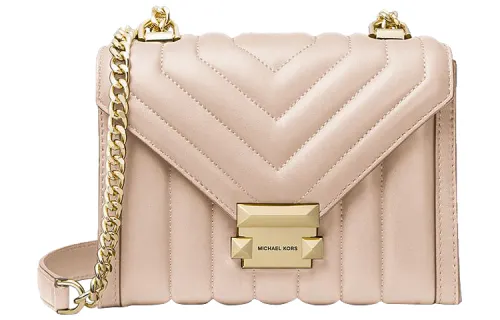 MICHAEL KORS Whitney Sheepskin Crossbody Bags Small Women's Nude Pink