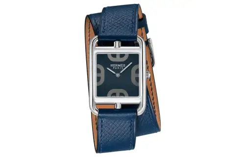 HERMES Cape Cod Wrist Watches Quartz Movement Blue Dial Men's Watches 30m Waterproof