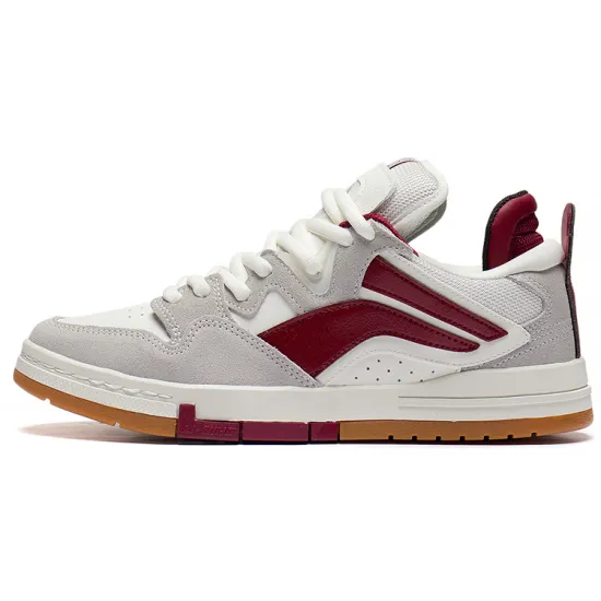 LINING Wei Wu PRO Skateboard Shoes Men Low-Top Gray Red