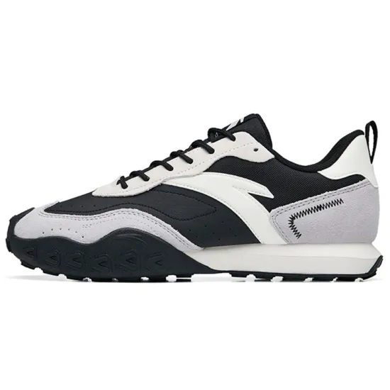 ANTA Casual Shoes Men Low-Top Black/Cloudy Grey/Ivory White