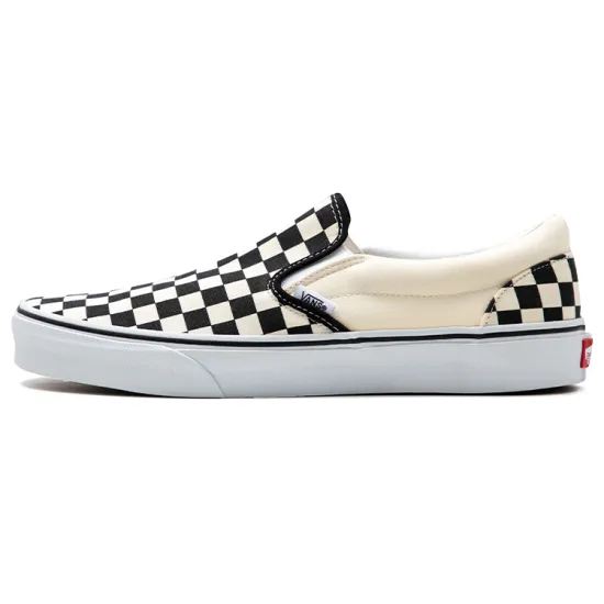Vans Slip-on Skateboarding Shoes Unisex Low-top Black/White Checkerboard