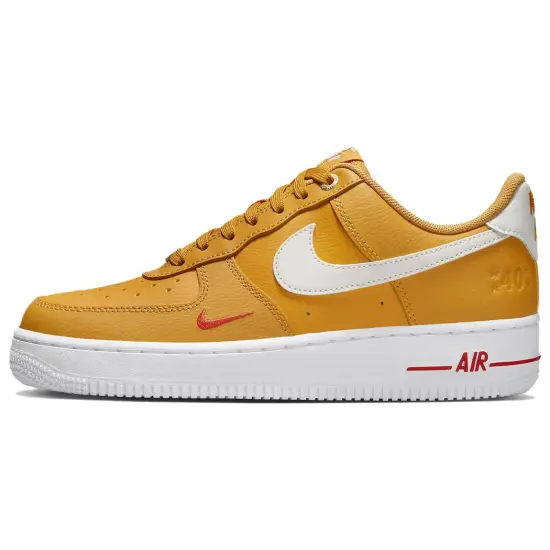 Nike Air Force 1 Low '07 SE 40th Anniversary Yellow Ochre Mini Swoosh Women's