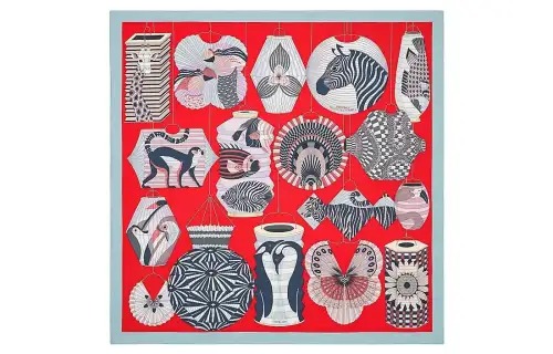 HERMES Carre Scarves Women's Red
