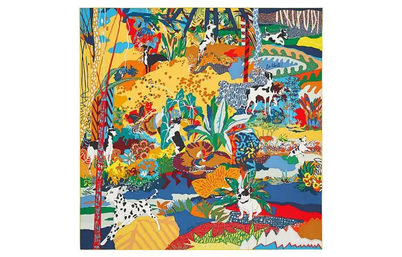 HERMES En Liberte Scarves Women's Multicolor