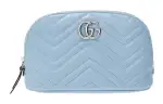 GUCCI GG Marmont Leather Makeup Bag Toiletry Bag Clutch Large Women's Blue/Candy/Unicorn Color