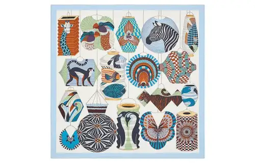 HERMES Silk Scarves Women's White