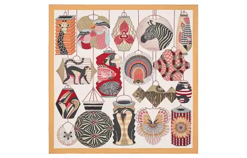 HERMES Carre Scarves Women's Beige