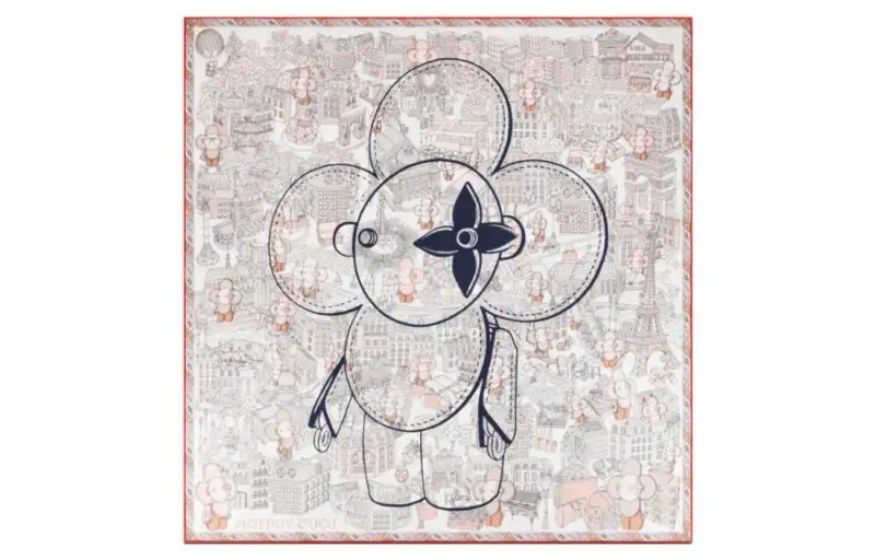 LOUIS VUITTON Mulberry Silk Scarves Women's