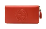 GUCCI Soho Cow Leather Wallet Women's Orange