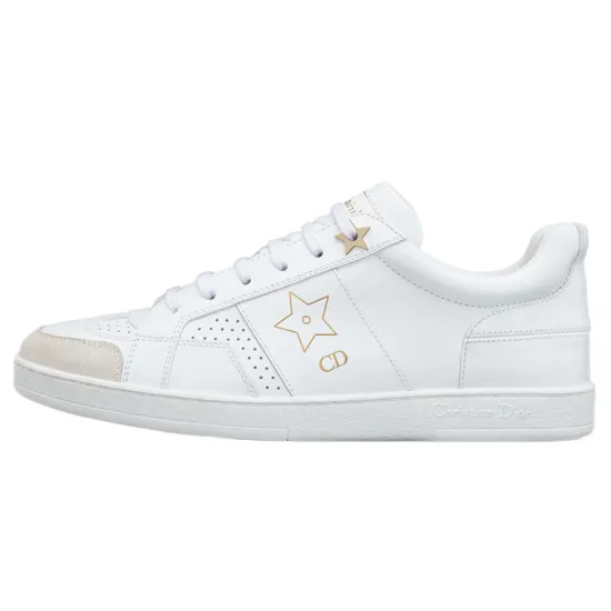 DIOR Star Skateboard Shoes Women's Low-Top White