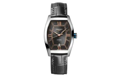 LONGINES Collection Automatic Mechanical Movement Women's Watch 26*30.6mm Black Dial Stainless Steel Case