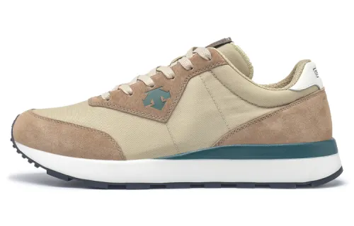 DESCENTE Chron Textile, Leather Breathable And Lightweight Low top Casual Shoes Men's Ecru