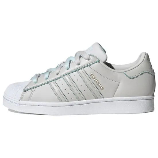 Adidas Originals Superstar Series Skateboard Shoes Women's Low-top Grey/white