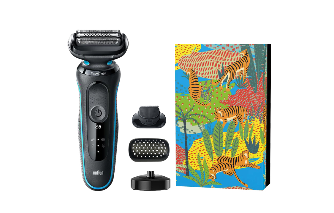 BRAUN Braun B4200cs Reciprocating Shaver Full Body Washable Cheetah 5 Series Electric King of the Forest Gift Box