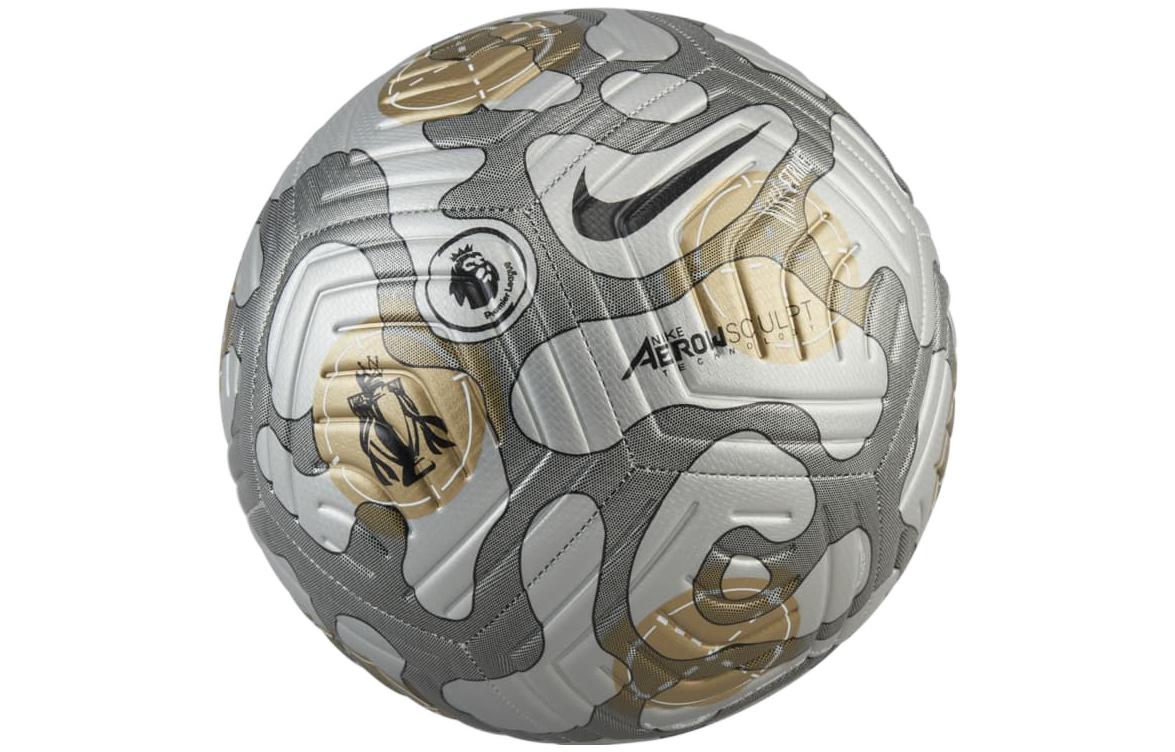 Nike 3 4 Size 5 Ball Soccer Ball Pu Print Machine Stitched Soccer Ball Unisex Silver Black