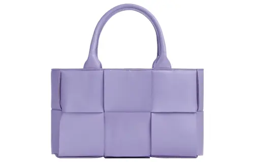 Bottega Veneta ARCO Sheepskin Tote Bag, Shopping Bag, Portable Crossbody Bag, Shoulder Bag Mini Women's Purple