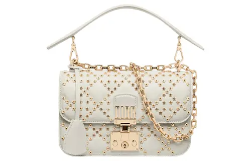 DIOR Sheepskin Shoulder Bag, Crossbody Bag, Handbag Small Women's Milk White
