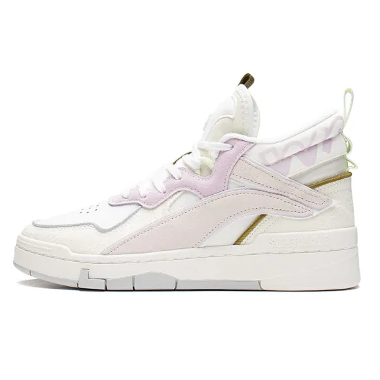 LiNing Wave Mid Mid-Top Skateboard Shoes Women's Ecru