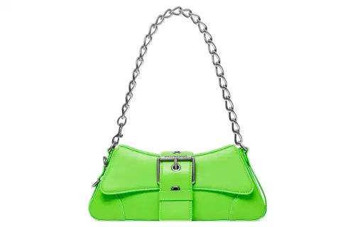 Balenciaga Lindsay Smooth Calfskin Shoulder Bag, Crossbody Bag, Handbag Small Women's Bright Green