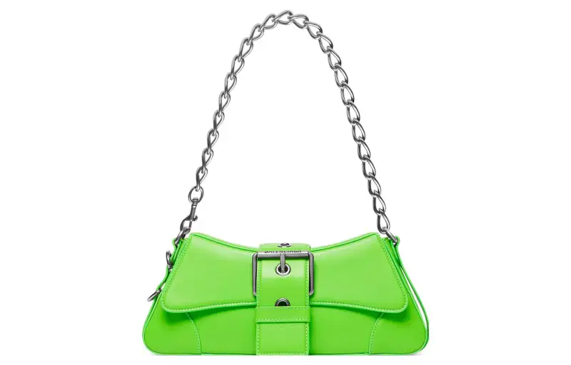 Balenciaga Lindsay Smooth Calfskin Shoulder Bag, Crossbody Bag, Handbag Small Women's Bright Green