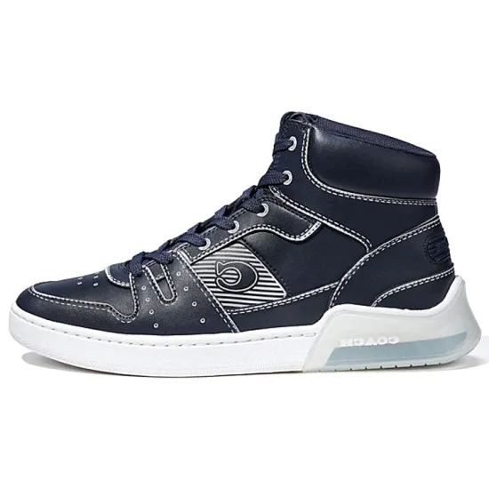 COACH CitySole Skateboard Shoes Men High-Top Dark Blue