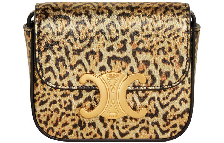 CELINE Triomphe Sheepskin Shoulder Bag, Crossbody Bag Mini Women's