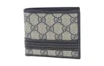 GUCCI Canvas With Leather Wallet Men's Blue