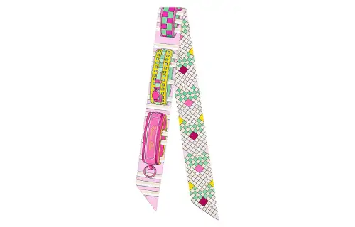 HERMES Silk Scarves Women's Pink