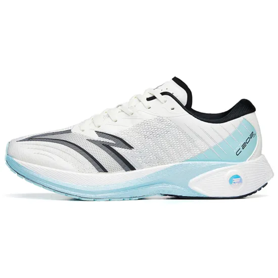 ANTA C202 4.0 Running Shoes Men Low-Top Ivory White Black/River Water Blue