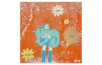 HERMES Scarves Women's Orange/Blue/Green