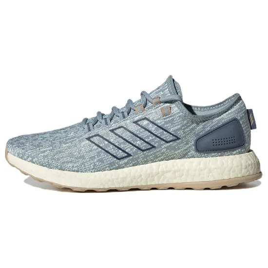 Adidas Pure Boost 2017 Running Shoes Unisex Low-top White/Royal Blue/Fern Green