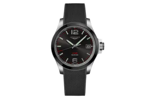 LONGINES Comcast Collection Quartz Movement 50m Waterproof Men's Watch 41mm Black Dial Ceramic Watch Case